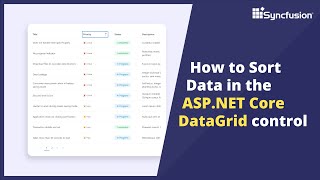 How to Sort Data in the ASPNET Core Grid Control [upl. by Lita7]