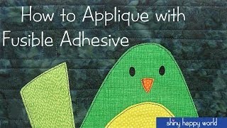 How to Applique with Fusible Adhesive  One Block from Start to Finish [upl. by Aidnahs]