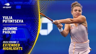 Yulia Putintseva vs Jasmine Paolini Extended Highlights  2024 US Open Round 3 [upl. by Aikaz]