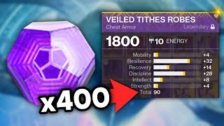 I Focused 400 Engrams for MAX STAT Armor [upl. by Samella]