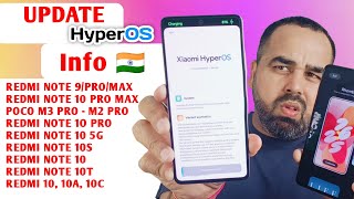 🇮🇳 HyperOS Update  Redmi Not 10 Note 10s Note 10 Pro 10 Pro Max10 5G 10T 5GRedmi 10 Series [upl. by Jodie]