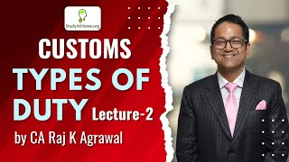 6 Types of Duty  Lecture 2  Indirect Taxation  CA Raj K Agrawal [upl. by Akenom]