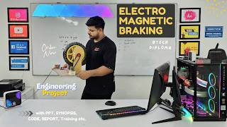 How to Make Electromagnetic Braking System Project  Best Mechanical Engineering Project [upl. by Shorter]