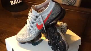 Nike Air VAPORMAX FLYKNIT quotOGquot  2018 CollectionPure PlatinumUniversity RedBlackPart 119 [upl. by Coppola]