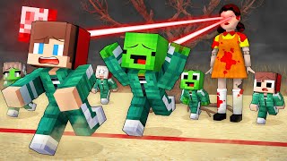 JJ and Mikey Family Survive in SCARY SQUID GAME Exe in Minecraft  Maizen [upl. by Aneloj316]