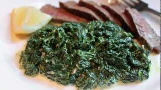 Fast amp Easy Creamed Spinach  Creamy Spinach Side Dish [upl. by Gnem]