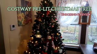 COSTWAY Pre Lit Christmas Tree  Unboxing amp Review  Beautiful amp Affordable  Great Quality [upl. by Yasmeen933]