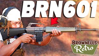 Brownells BRN601 Retro Review  The FIRST AR15 Issued For The Military [upl. by Suoicserp913]