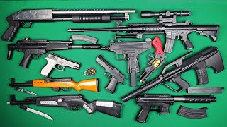 Toy Machine Guns  Rifles  Pistols and Weapons  Beaded Toy BB Guns Collection  Stery AUG Shotgun [upl. by Yramliw986]