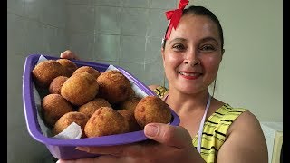 BOLINHO DE BATATA RECHEADO SIMPLES E FÁCIL [upl. by Nonnelg250]