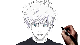 How To Draw Gojo Nah Id Win  Step By Step  Jujutsu Kaisen [upl. by Adnawot367]