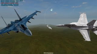 Project Reality CAS CLUTCH Dogfight  CF18 vs Su27 [upl. by Hpesoj206]