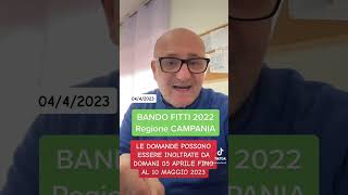 Bando fitti regione Campania domande dal 5 aprile 2023 youtubeshorts news liveperformance [upl. by Anina675]