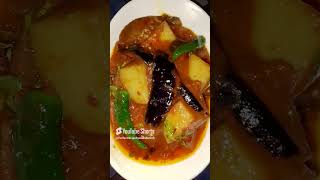 Aloo Baingan Ki Sabji  Aloo Baingan Recipe  Aloo Baingan shortsvideo shorts youtubeshorts food [upl. by Anaejer]