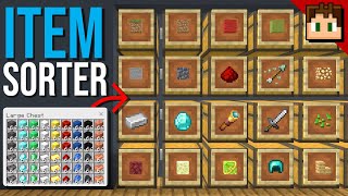 How To Build an EASY MULTI ITEM SORTER Minecraft Bedrock 121 Tutorial [upl. by Wolfe324]