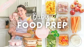 BABY FOOD MEAL PREP  Homemade Purees  Free Downloadable Guide [upl. by Schmitt]