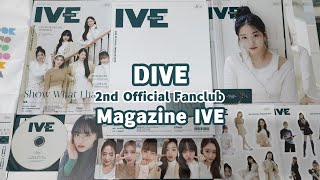 Unboxing IVE  2nd Official Fanclub DIVE Magazine IVE Membership Kit [upl. by Oralia]