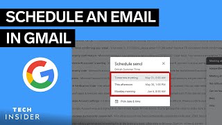 How To Schedule An Email In Gmail [upl. by Adnoel858]