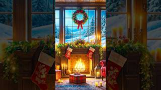 Instrumental Christmas Music Christmas Fireplace Background 🔥 Cozy Christmas Ambience [upl. by Tuckie]