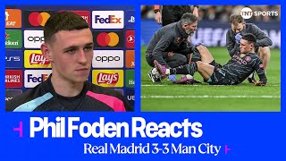 quotITS A FANTASTIC RESULTquot 😅  Phil Foden  Real Madrid 33 Man City  UEFA Champions League [upl. by Tulley872]