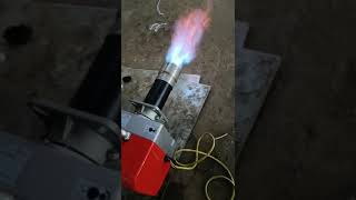 BTG 28 boiler burner industrial gas nature burner TEST video [upl. by Dnomhcir]