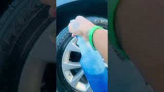 Tire 🛞 shine ✨ carcleaning automobile detailing satisfying mobiledetailing mechanic [upl. by Dronski]