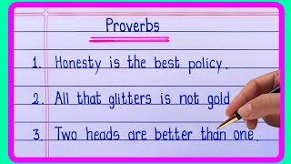 Proverbs  English Proverbs  20 Common Proverbs In English  Famous Proverb [upl. by Ioab]