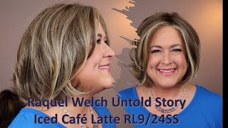 Raquel Welch UNTOLD STORY in Iced Cafe Latte SS924SS  NEW WIG FOR 2022  CUTE bouncy layered bob [upl. by Eiramyelhsa]