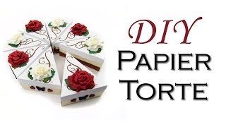 DIY Papiertorte  Geldgeschenk Verpackung [upl. by Eikcin]