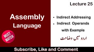 Indirect Addressing amp Indirect Operands with Examples in UrduHindi  Lecture 25 Assembly Language [upl. by Gassman]