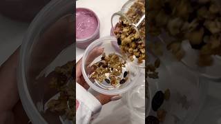 Yogurt parfaits and greens🫐yogurt parfait breakfastideas mealprep asmr satisfying breakfast [upl. by Celin]