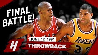 Magic Johnson vs Michael Jordan LEGENDARY Game 5 Duel Highlights 1991 NBA Finals  FACE TO FACE [upl. by Amikay699]