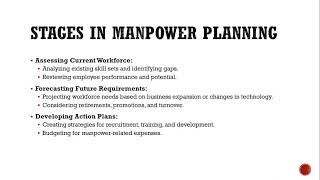 Manpower Planning in HRM [upl. by Whittaker]