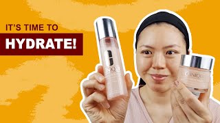 Review Clinique Moisture Surge HydroInfused Lotion amp 100H AutoReplenishing Hydrator [upl. by Salakcin]