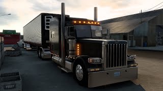 Custom Black Peterbilt 379389  Cummins N14 20 605 HP  Custom Black Reefer  chrome Frame [upl. by Ayocat]