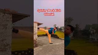 Spining Back kick tutorial martialarts karate mma kickboxing tutorial [upl. by Aitak499]