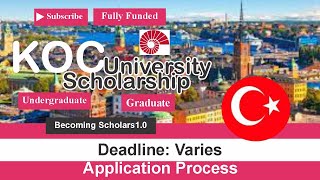 Koç University Scholarship for International Students 2024  APPLY NOW [upl. by Sollows]