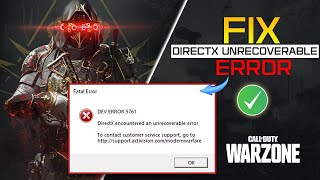 How to Fix DirectX Encountered an Unrecoverable Error in Call of Duty Warzone 30 [upl. by Mathews]