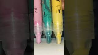 3 Acrylic Paint Pens Satisfying Filling Tip art satisfying ASMR [upl. by Evy333]