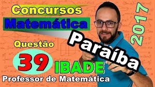 IBADE 2017  Q 39  Prof de Matemática  Paraíba Distância de ponto a reta [upl. by Cichocki]