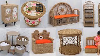 10 Reuse Ideas Waste Material for Space Saving Furniture  Jute Craft [upl. by Jennica]