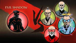 Evil Shadow Vs All Sensei Shadow Fight 2 [upl. by Ssilem]