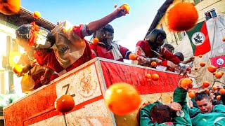 BATTLE OF THE ORANGES 2019  Battaglia delle Arance  Carnevale Ivrea [upl. by Sherye]