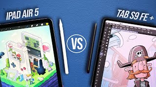 Galaxy Tab S9 FE Plus Vs iPad Air 5  Which One is Worth it [upl. by Rheingold]