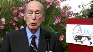 Interview Valéry GISCARD dESTAING at Les Rencontres Economiques 2012 [upl. by Sivet]