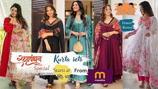 Meesho 🥰 New Kurti Set Haul🛍️ Today  Party wear wedding guest outfit  festive youtube meesho [upl. by Emoryt]