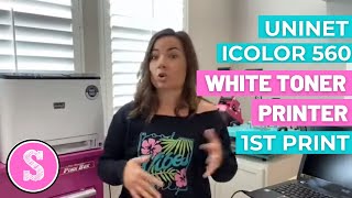 🔥Uninet IColor 560 White Toner Printer Tutorial for First Print Part 1 [upl. by Elocen]