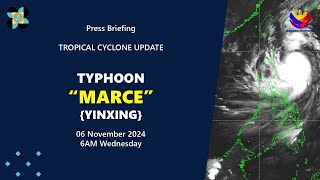 Press Briefing Typhoon MarcePH Yinxing at 5AM  November 06 2024  Wednesday [upl. by Elvyn]