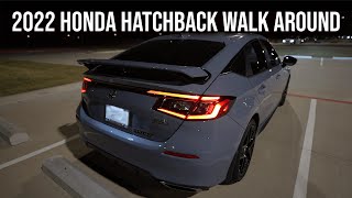 2022 HONDA CIVIC HATCHBACK TOURING HPD PACKAGE WALKAROUNDFIRST IMPRESSIONS [upl. by Streeto]