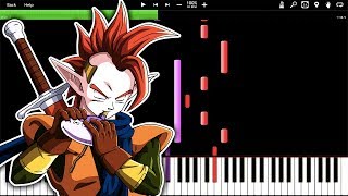 EASY Tapions Theme  Dragon Ball Z w Flute Piano Tutorial Synthesia [upl. by Alhak]